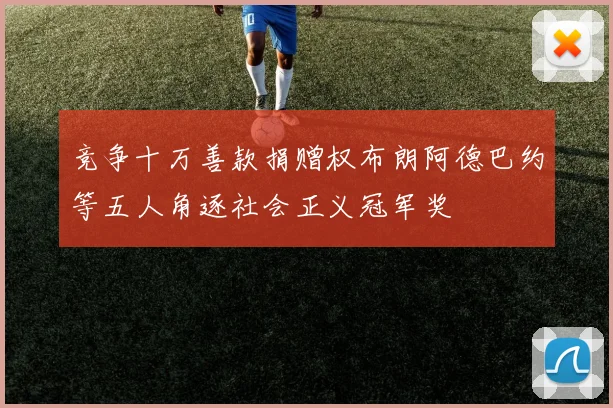 竞争十万善款捐赠权布朗阿德巴约等五人角逐社会正义冠军奖